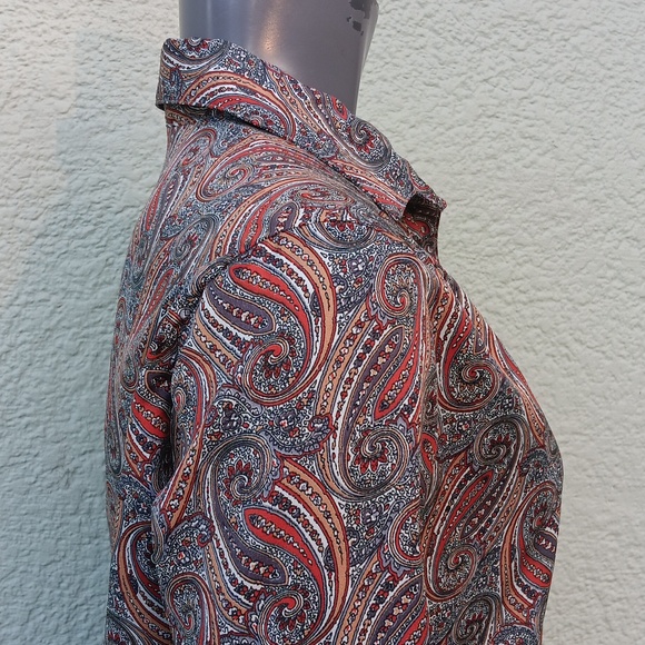 PINS AND NEEDLES (USA) LADIES VINTAGE PAISLEY BLOUSE/BUTTON DOWN LUXURY TOP - Picture 15 of 17